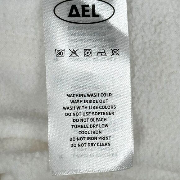 Aelfric Eden Sherpa Fleece Jacket Men's Medium Oversized Geometric Wavy Full Zip - Picture 6 of 8